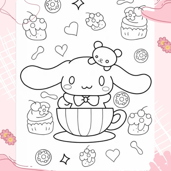 tranh tô màu Cinnamoroll 37