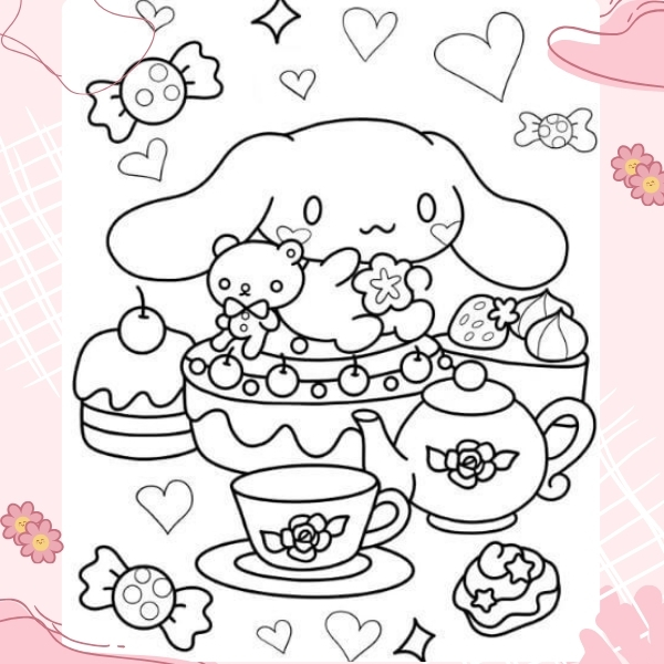 tranh tô màu Cinnamoroll 41