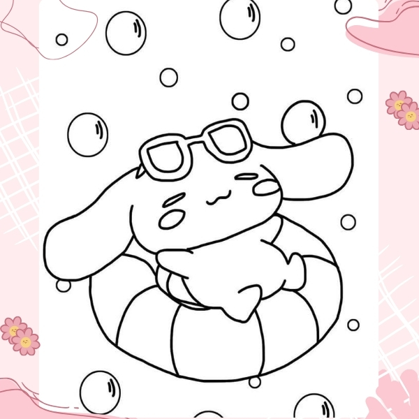 tranh tô màu Cinnamoroll 43