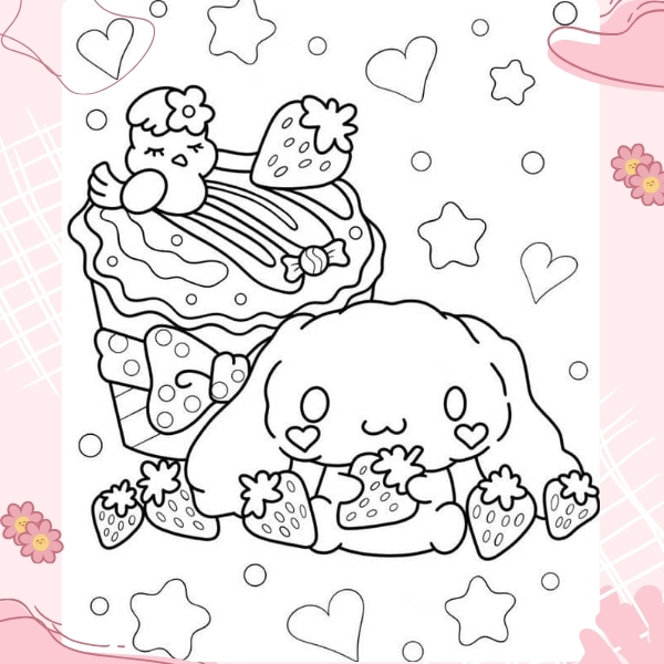 tranh tô màu Cinnamoroll 53