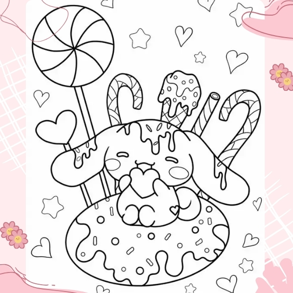 tranh tô màu Cinnamoroll 56