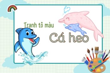 Bé thỏa sức sáng tạo với 50 bức tranh tô màu cá heo vui nhộn