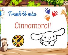 BST tranh tô màu Cinnamoroll cute – Món quà tuyệt vời cho bé