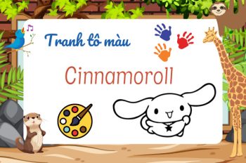 BST tranh tô màu Cinnamoroll cute – Món quà tuyệt vời cho bé