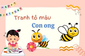 30 mẫu tranh tô màu con ong đẹp giúp bé phát huy sáng tạo