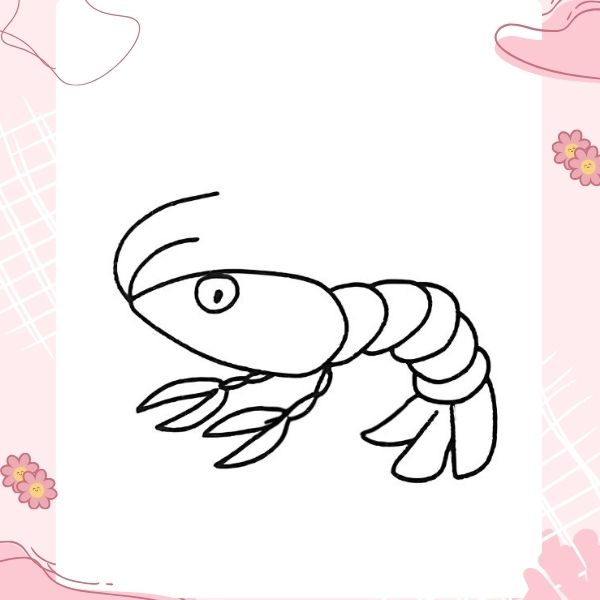 tranh tô màu con tôm 1