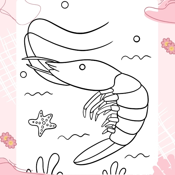 tranh tô màu con tôm 14