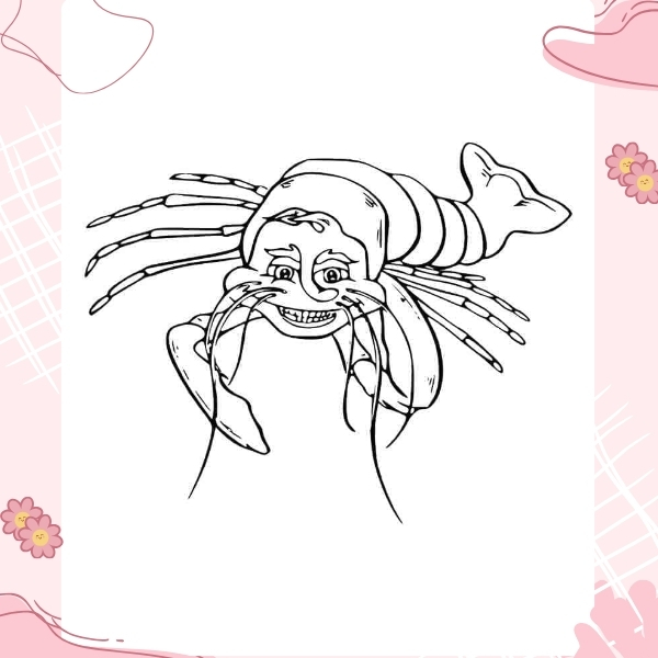tranh tô màu con tôm 15