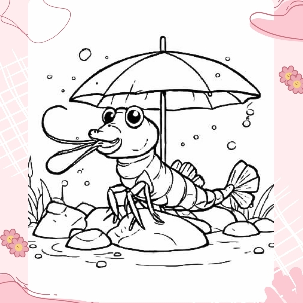 tranh tô màu con tôm 21