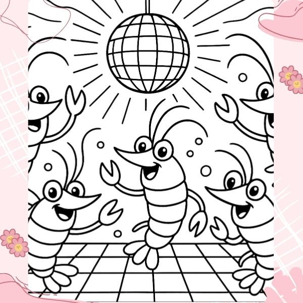 tranh tô màu con tôm 22