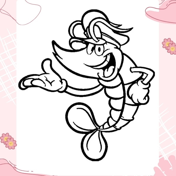 tranh tô màu con tôm 7