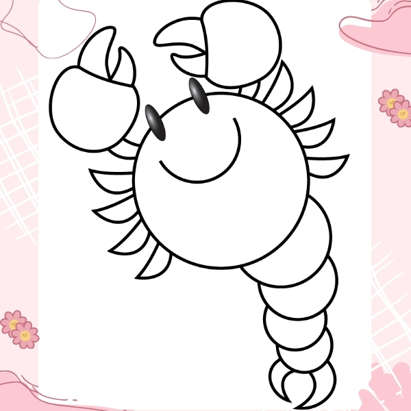 tranh tô màu con tôm 9