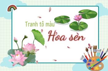 30 Bức tranh tô màu hoa sen cho bé trải nghiệm tô màu thú vị