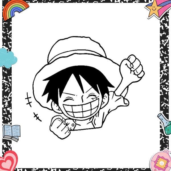 Tranh tô màu Luffy 16