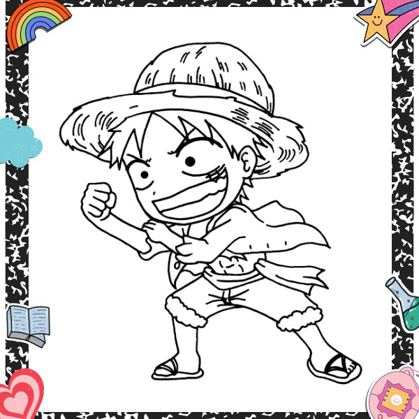 Tranh tô màu Luffy 19