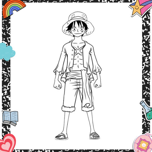 Tranh tô màu Luffy 20