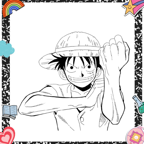 Tranh tô màu Luffy 21