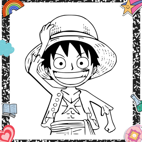 Tranh tô màu Luffy 26