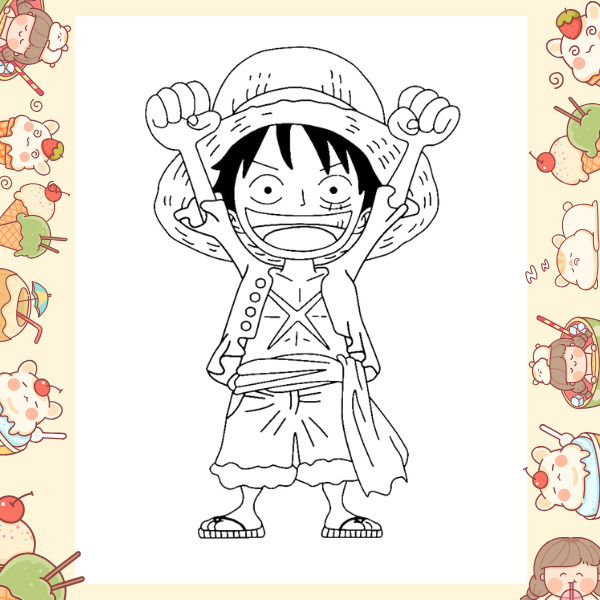 Tranh tô màu One Piece 10