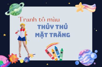 Tranh tô màu Thủy Thủ Mặt Trăng đáng yêu nhất dành cho bé