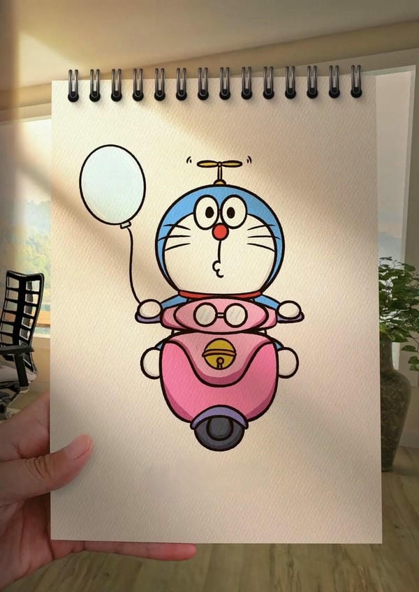 tranh vẽ doraemon​