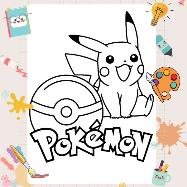 tranh vẽ pokemon tô màu 2