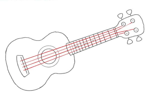 vẽ đàn guitar đơn giản​ 8