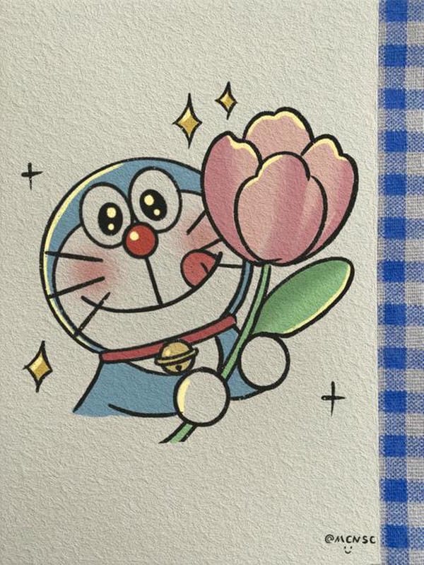 vẽ doraemon cute​