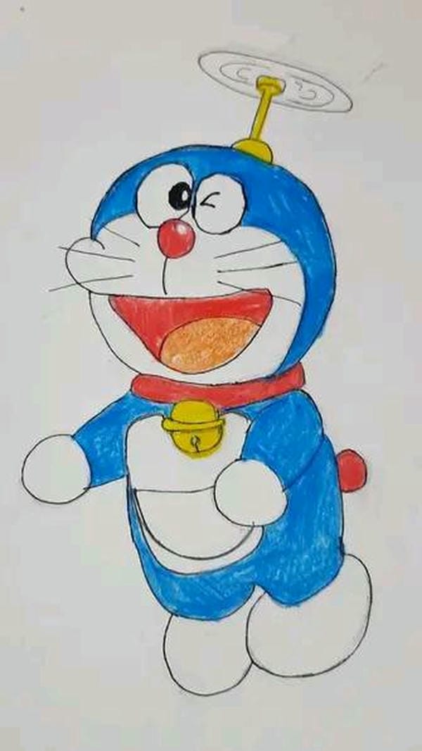 vẽ doraemon đơn giản​ 7