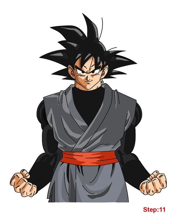 Vẽ Goku mạnh mẽ như trong Dragon Ball 11