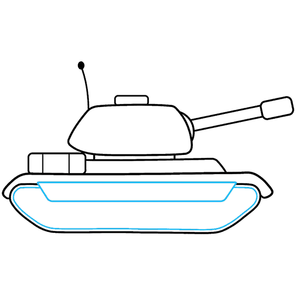 cách vẽ xe tăng dễ nhất 6