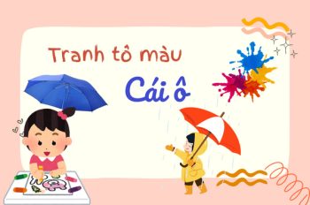 Bộ tranh tô màu cái ô độc đáo giúp bé thỏa sức tô màu