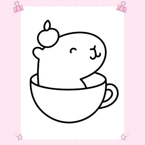 Top 30+ Tranh tô màu capybara đáng yêu và vô tri nhất cho bé