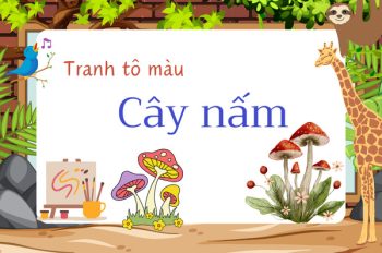 Trọn bộ 30+ mẫu tranh tô màu cây nấm – Bé thỏa sức sáng tạo