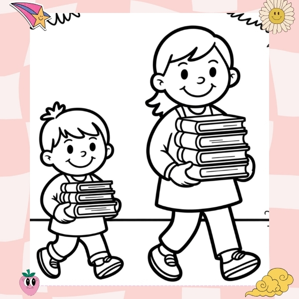 tranh tô màu cô giáo 10