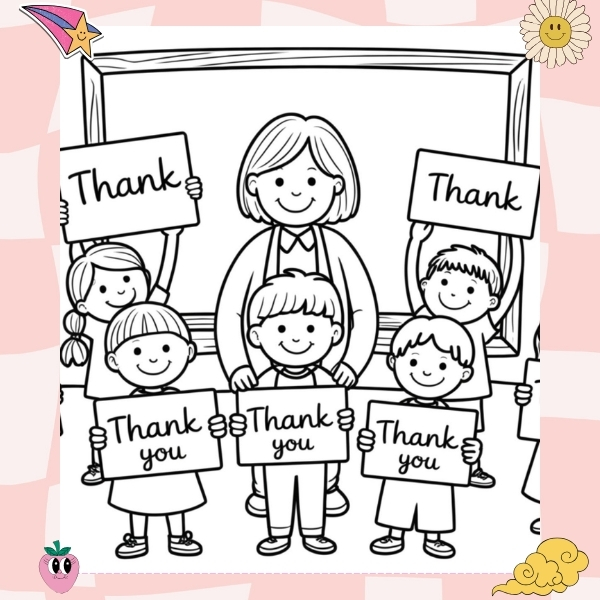 tranh tô màu cô giáo 11