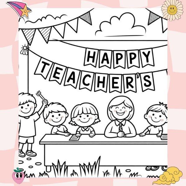 tranh tô màu cô giáo 13