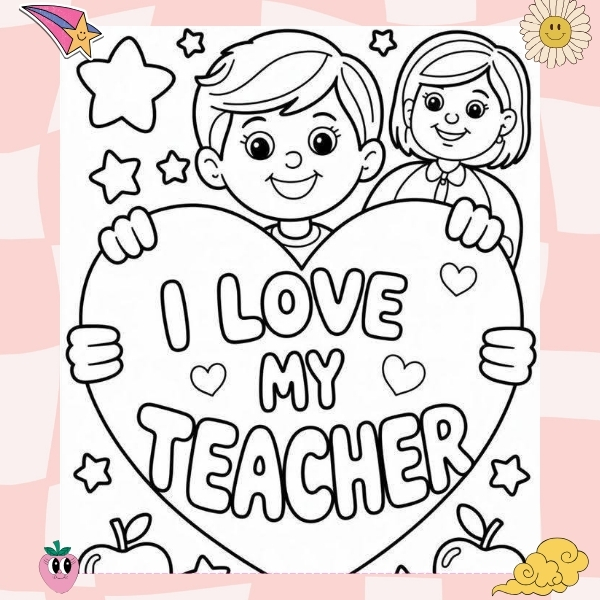 tranh tô màu cô giáo 18