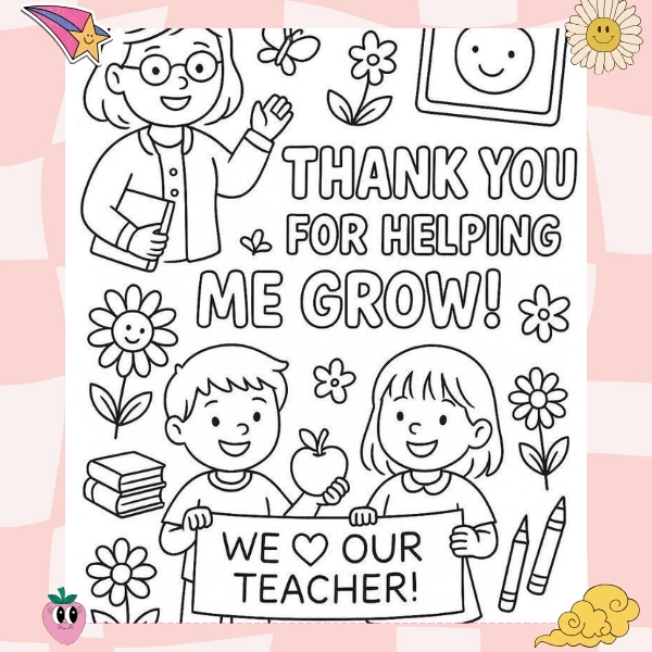 tranh tô màu cô giáo 2