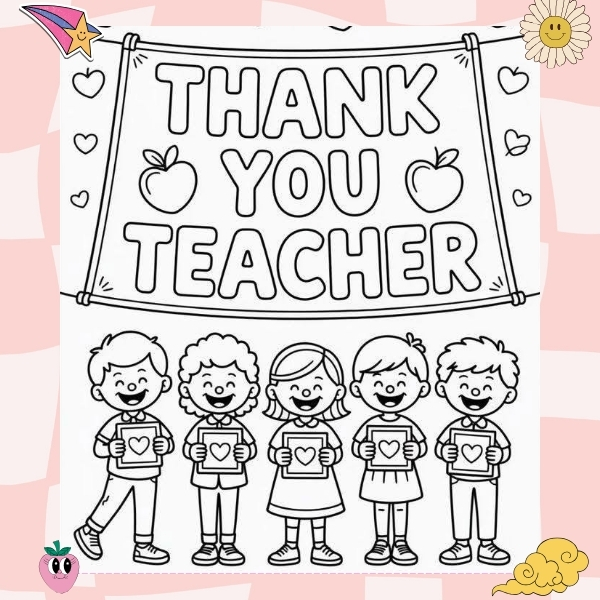 tranh tô màu cô giáo 20