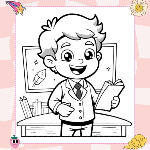 tranh tô màu cô giáo 26