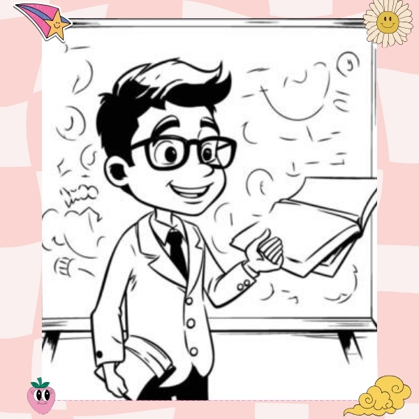 tranh tô màu cô giáo 27