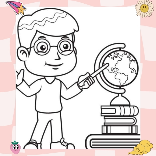 tranh tô màu cô giáo 30