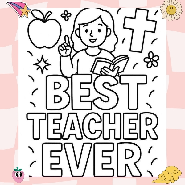 tranh tô màu cô giáo 5