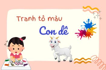 BST tranh tô màu con dê miễn phí – Học vui, chơi sáng tạo