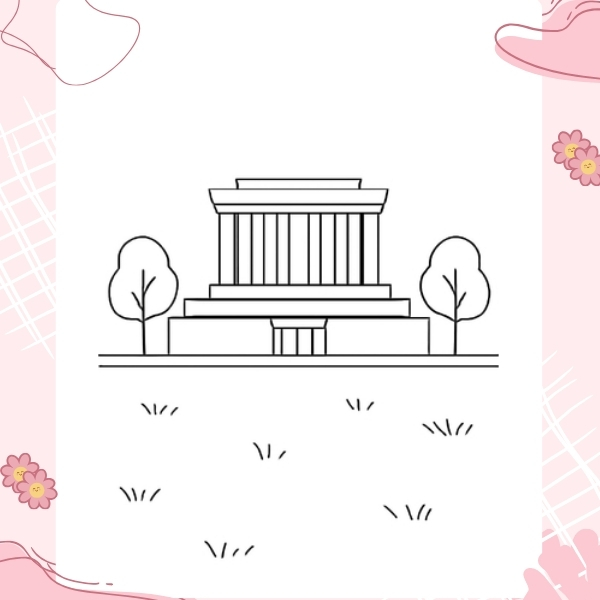 tranh tô màu lăng Bác Hồ 25