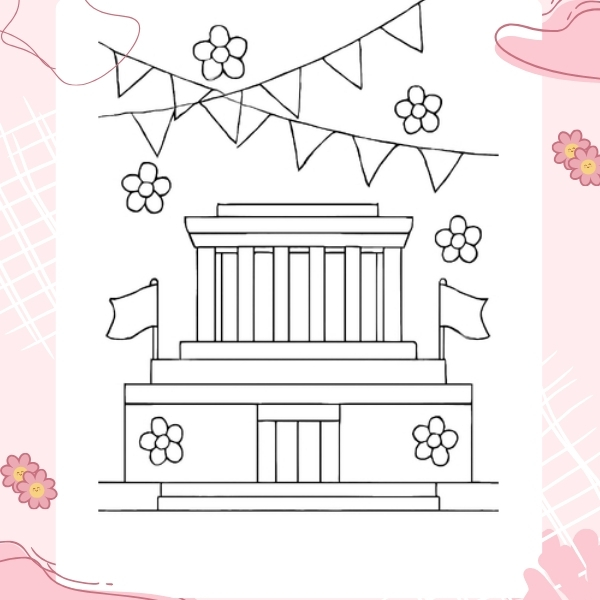 tranh tô màu lăng Bác Hồ 26