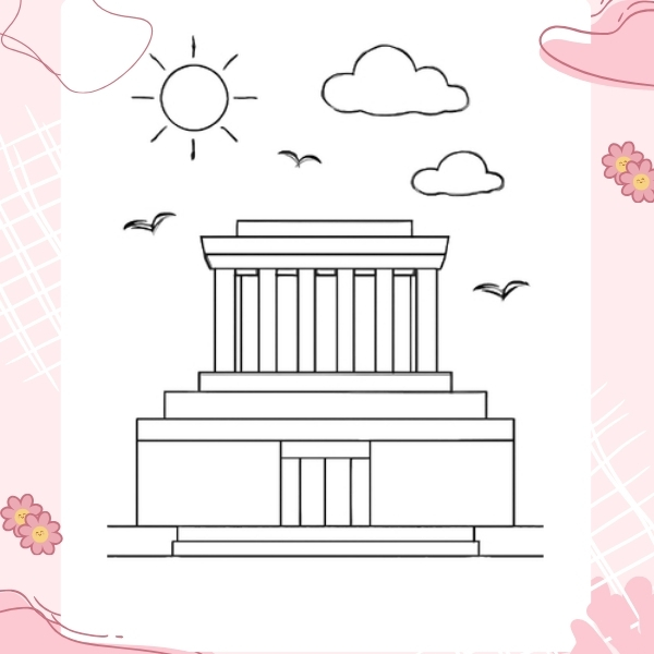 tranh tô màu lăng Bác Hồ 27