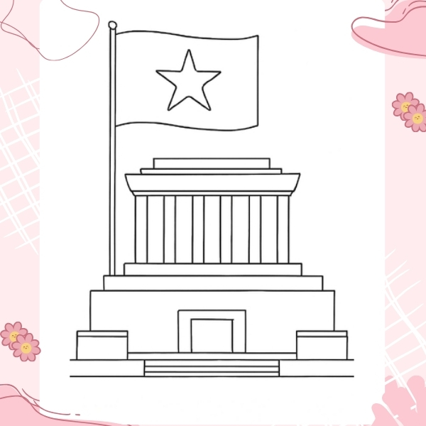 tranh tô màu lăng Bác Hồ 29