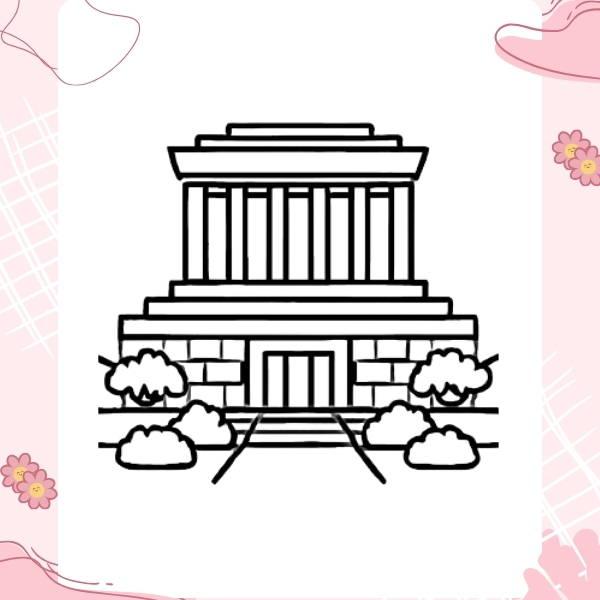 tranh tô màu lăng Bác Hồ 30